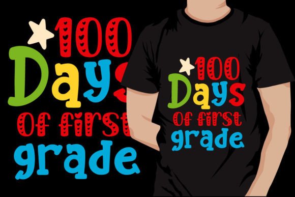 100 Days of School Graphics for T-Shirt Designs