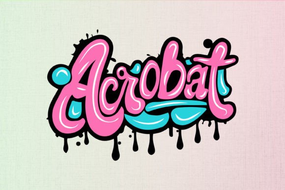 Acrobat: Bold Graffiti Graphics for T-Shirt Designs