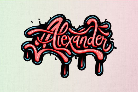 Alexander: Bold Graffiti Graphics for T-Shirt Designs