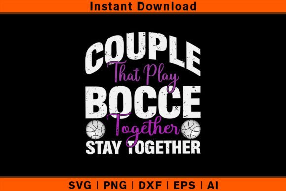 Bocce Couple Bocce Ball: A Versatile Graphic for T-Shirt Designs