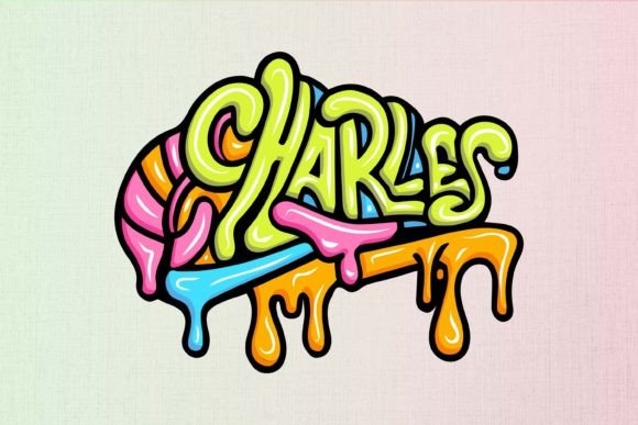 Charles: Bold Graffiti Graphics for T-Shirt Designs