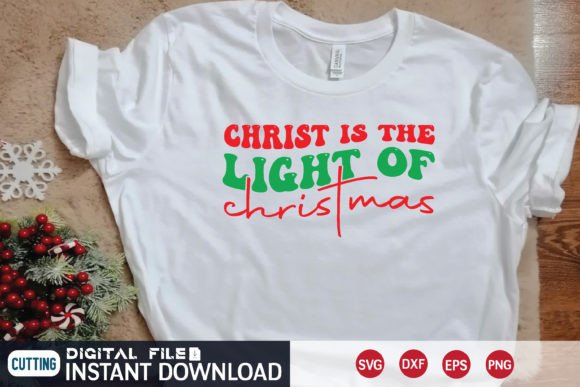 Christ is the Light of Christmas Retro: A Versatile Graphic for T-Shirt Designs