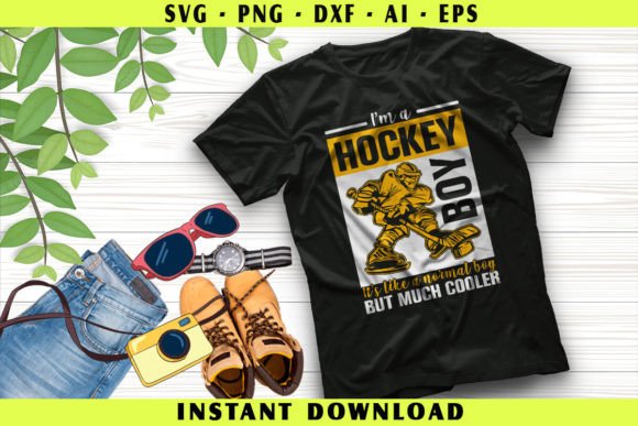 I m a Hockey Boy: A Cool SVG for T-Shirt Designs