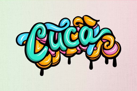 Luca: Bold Graffiti Graphics for T-Shirt Designs