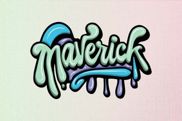 Maverick: Bold Graffiti Graphics for T-Shirt Designs