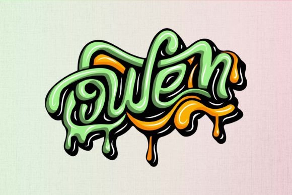 Owen: Bold Graffiti Typography for T-Shirt Designs