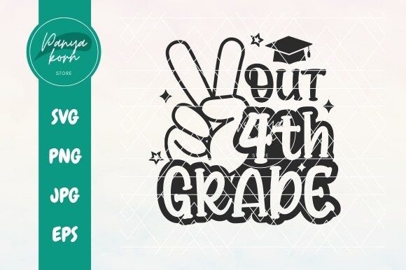 Peace out 4th Grade: A Versatile Graphics Asset for T-Shirt Designs