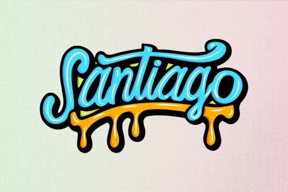 Santiago: Bold Graffiti Graphics for T-Shirt Designs